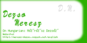 dezso meresz business card